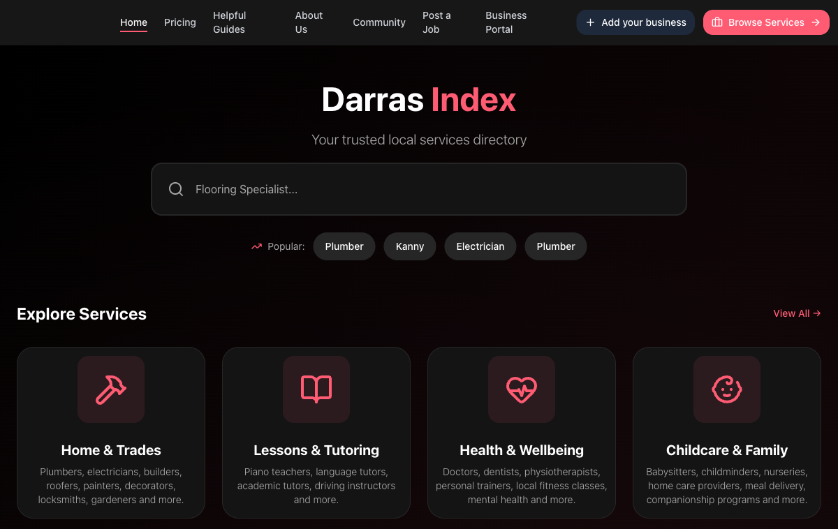 Darras Index screenshot
