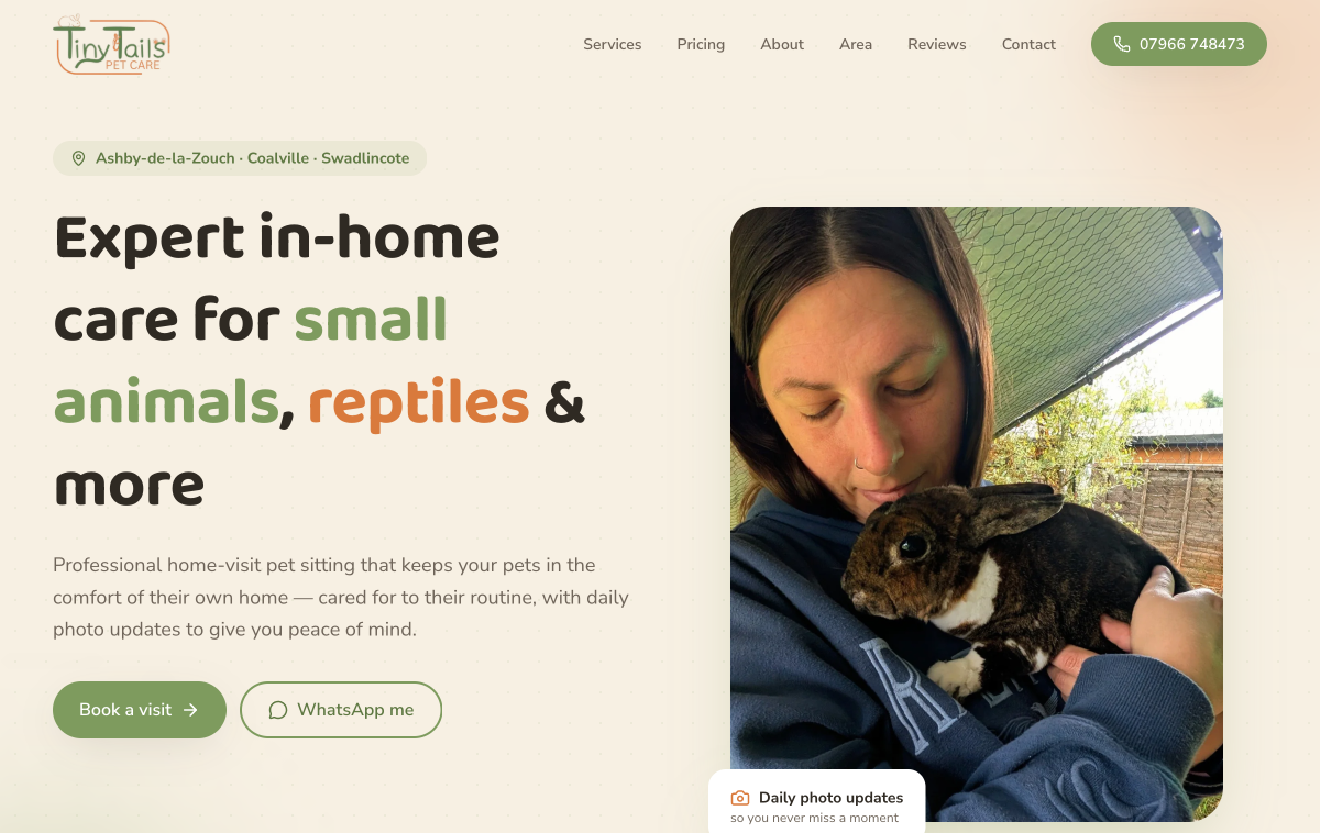 Tiny Tails Pet Care screenshot