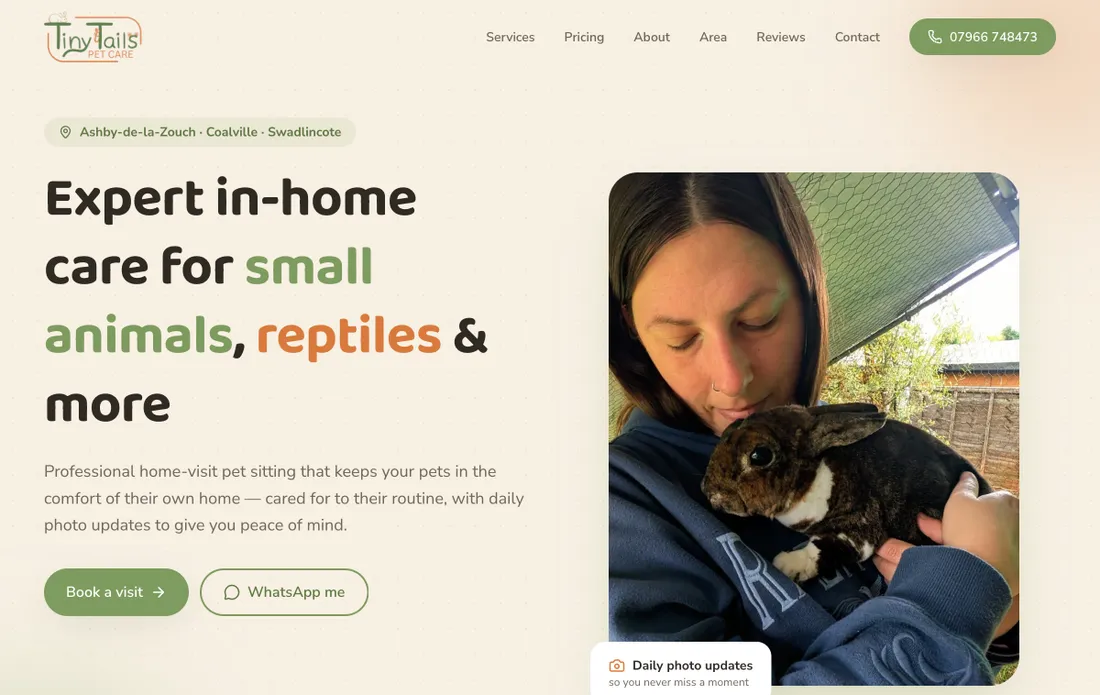 Tiny Tails Pet Care screenshot